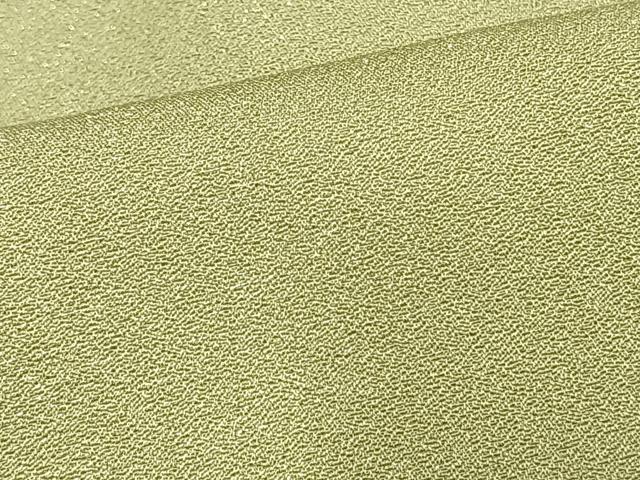 平和屋着物▽上質な色無地 単衣 若葉色 銀通し地 正絹