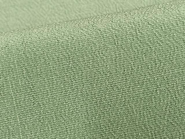 平和屋着物▽お召 単衣 山葵色 正絹 逸品 未使用 AAAU8571fy