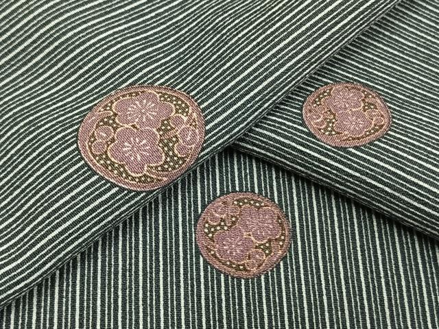 平和屋着物▽小紋　単衣　花丸文　やまと誂製　洗える着物　AAAU8574fy