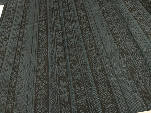 平和屋着物▽小紋 単衣 草花文 洗える着物 AAAU8579fy