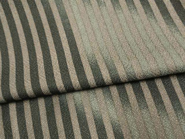 平和屋着物▽小紋 単衣 縞 黒地 洗える着物 AAAU8640fy 小紋