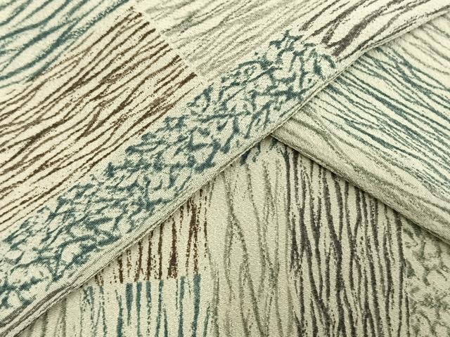 平和屋着物▽小紋　単衣　変わり縞　鬼しぼ縮緬　洗える着物　AAAU8651fy