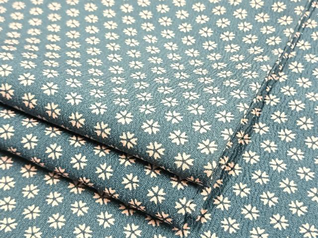 平和屋着物▽小紋　単衣　花尽くし　洗える着物　AAAU8682fy