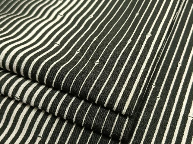 平和屋着物▽小紋　単衣　縞　洗える着物　AAAU8689fy