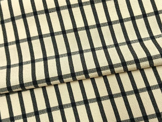 平和屋着物▽上質な小紋 単衣 格子 正絹 逸品 AAAU8704fy