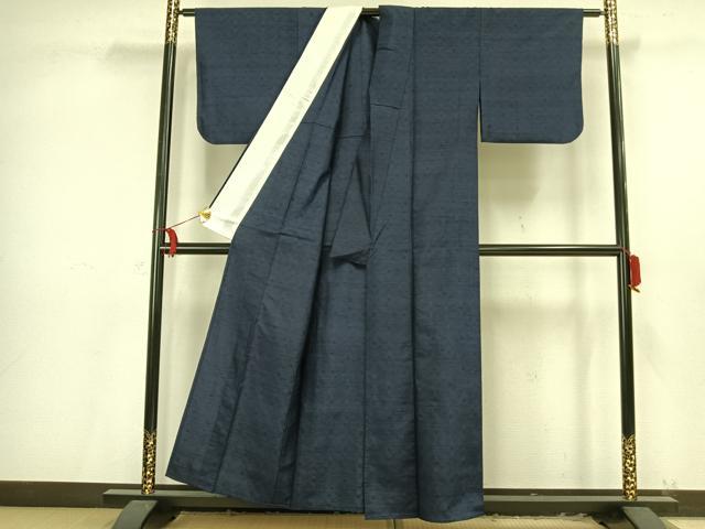 平和屋着物▽上質な紬　単衣　七宝文　正絹　逸品　AAAV2579fy 平和屋着物▽上質な紬 単衣 七宝文 正絹 逸品 AAAV2579fyの通販はau
