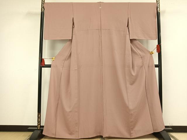 平和屋着物▽上質な色無地 単衣 鴇浅葱色 正絹 逸品 AAAV2628fy