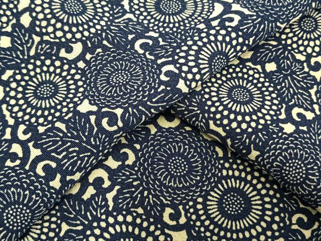 平和屋着物▽上質な小紋　単衣　型染め　草花文　正絹　逸品　AAAV2726fy