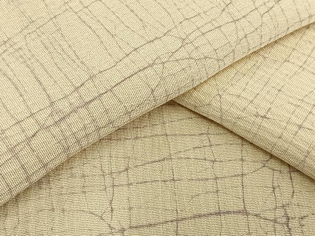 平和屋着物▽上質な小紋　単衣　氷割れ文　正絹　逸品　AAAV2744fy