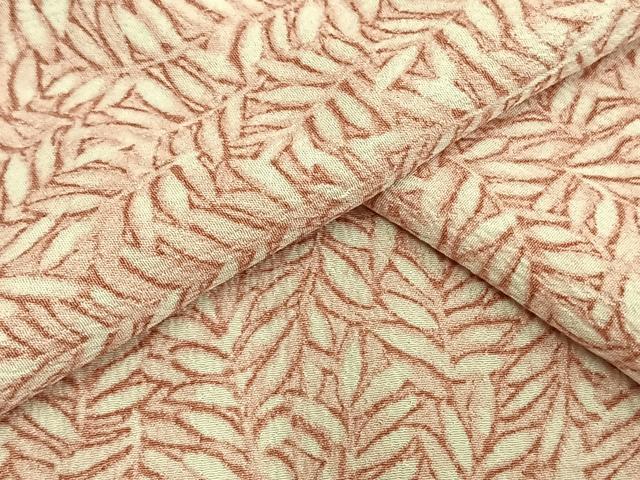 平和屋着物▽小紋　単衣　山野愛子　手描き　葉尽くし　洗える着物　AAAV2754fy