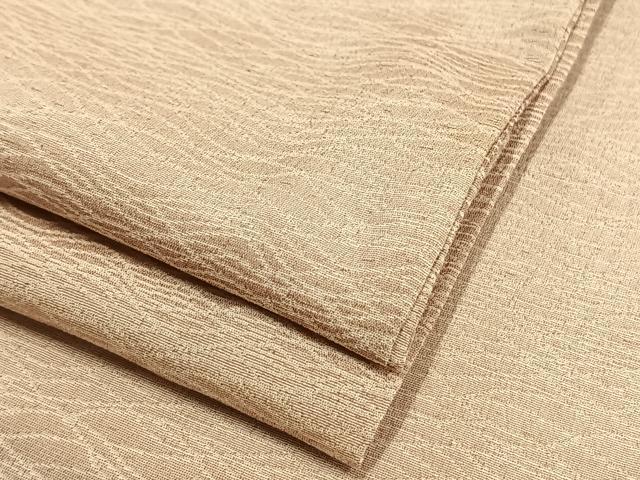 平和屋着物▽お召　単衣　よろけ縞　正絹　逸品　AAAV2795fy