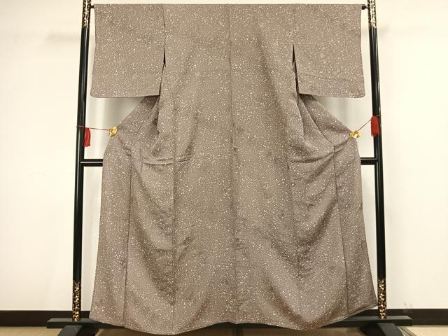 平和屋着物▽訪問着　単衣　舞蝶地紋　正絹　逸品　AAAV2804fy