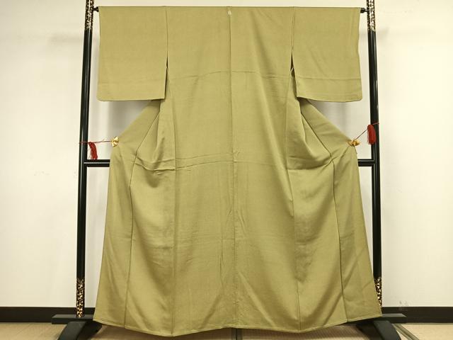 平和屋着物○江戸小紋 作家物 草木染 極小鮫小紋柄 正絹 逸品 未