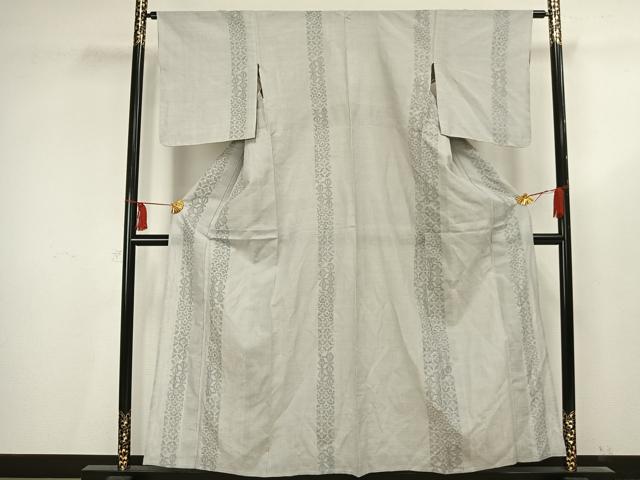 平和屋着物○上質な紬 縞 ロング丈 正絹 逸品 AAAV7151zg