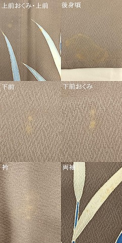 平和屋着物▽訪問着 単衣 友禅 葦 正絹 逸品 AAAV2841fy