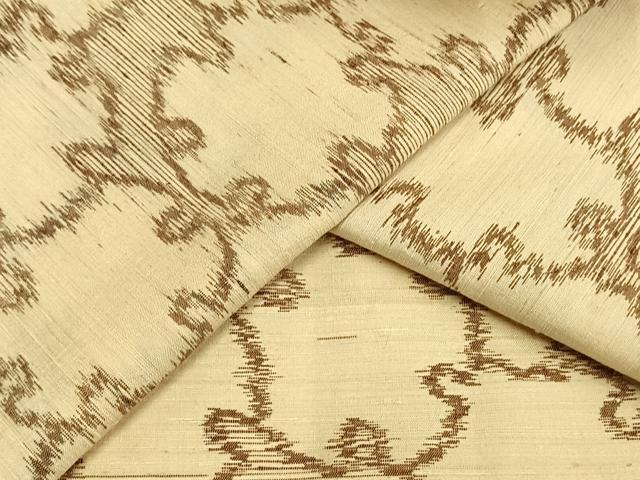 平和屋着物▽上質な紬　単衣　雪輪文　正絹　逸品　AAAV2872fy