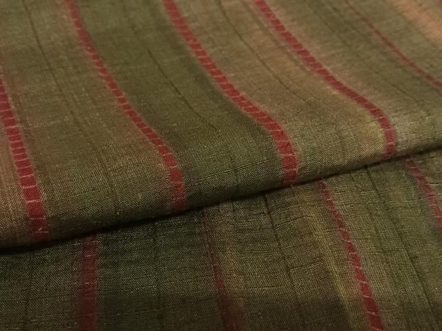 平和屋着物○上質な紬 絞り 縞 正絹 逸品 AAAV7031zg