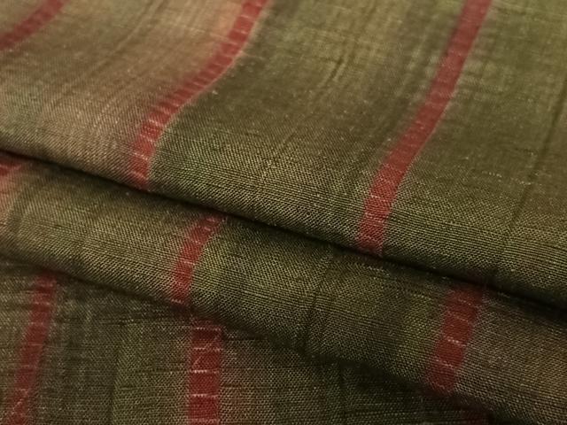 平和屋着物●上質な紬　絞り　縞　正絹　逸品　AAAV7031zg