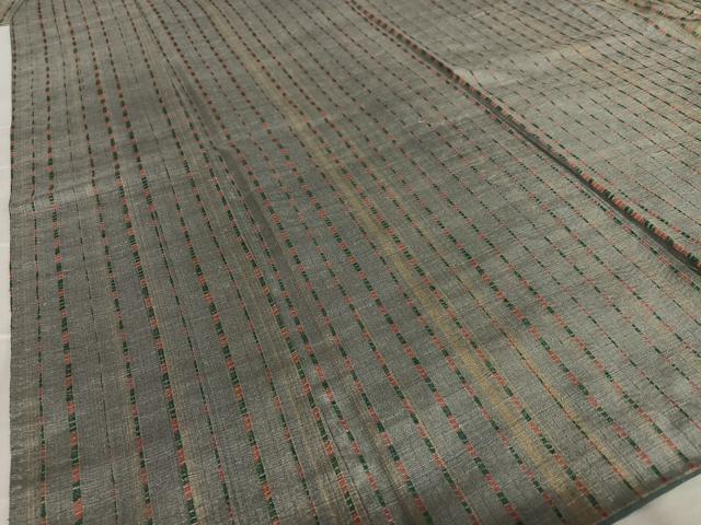 平和屋着物●上質な紬　絞り　縞　正絹　逸品　AAAV7037zg 平和屋着物○上質な紬 絞り 縞 正絹 逸品 AAAV7037zg