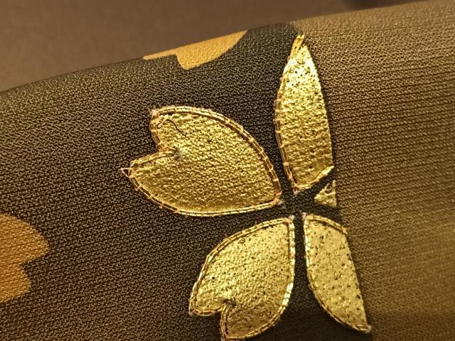 平和屋着物○訪問着 駒刺繍 舞桜 暈し染め 金彩 正絹 逸品