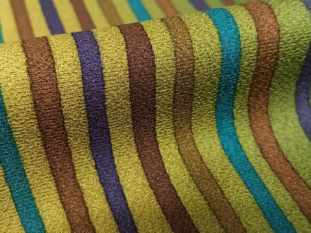 平和屋着物●上質な小紋　縞　暈し染め　正絹　逸品　AAAV7055zg 平和屋着物○上質な小紋 縞 暈し染め 正絹 逸品 AAAV7055zg