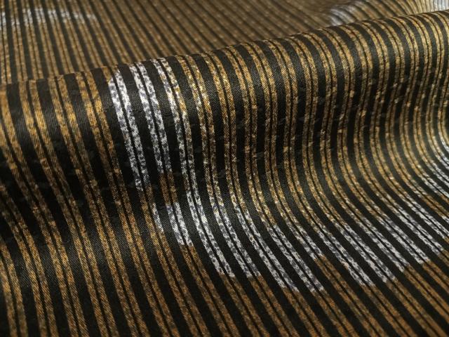 平和屋着物○上質な小紋 雪輪文 縞 正絹 逸品 AAAV7064zg