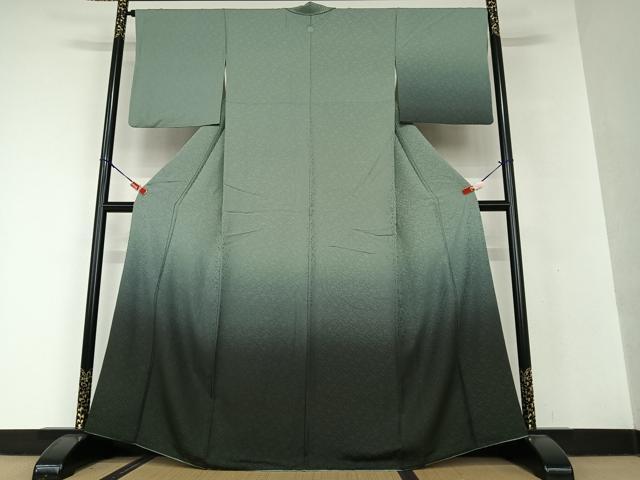 平和屋着物●黄金糸　訪問着　花唐草文　暈し染め　正絹　逸品　AAAV7066zg