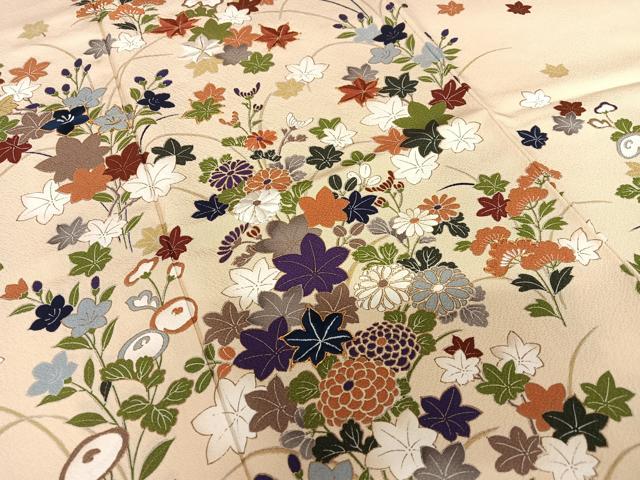 平和屋着物▽ファッションデザイナー 花井幸子 訪問着 単衣 駒刺繍