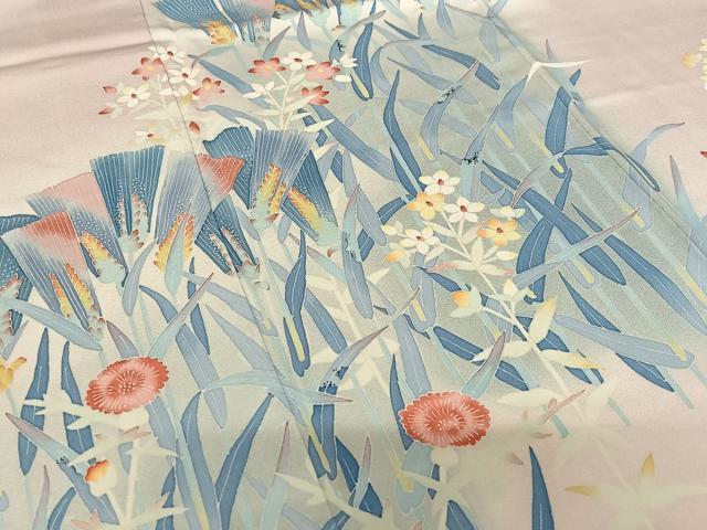 平和屋着物○本加賀友禅作家 押田正義 訪問着 草花文 暈し