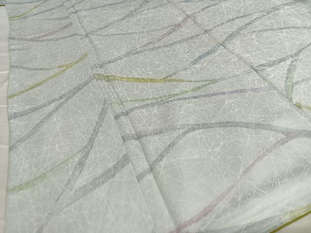 平和屋着物○上質な小紋 霞文 暈し染め 反端付き 正絹 逸品 AAAV7108zg