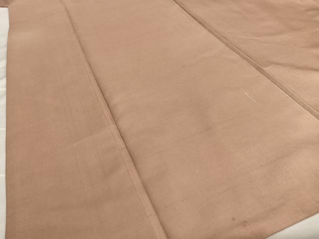 平和屋着物○上質な紬 色無地 ときがら茶色 正絹 逸品 AAAV7111zg