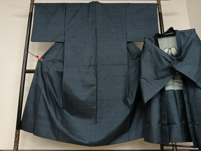 平和屋着物●男性　本場大島紬　アンサンブル　100亀甲　総詰　正絹　逸品　AAAV7126zg