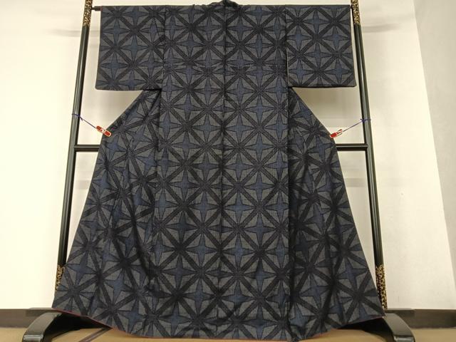 平和屋着物○上質な紬 格子柄 正絹 逸品 CAAV4705vp