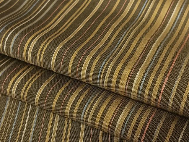 平和屋着物●本場縞大島紬　正絹　逸品　AAAV7140zg