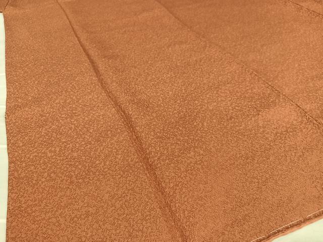 平和屋着物○上質な色無地 紋意匠 紅樺色 正絹 逸品 未使用