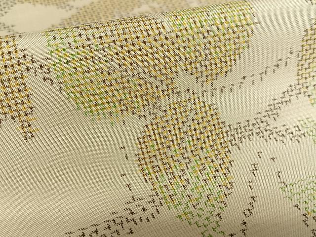 平和屋着物○上質な紬 枝葉文 正絹 逸品 AAAV7176zg