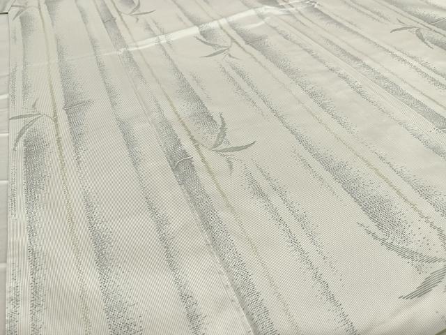 平和屋着物○本場大島紬 白大島 笹竹文 正絹 逸品 AAAV7182zg