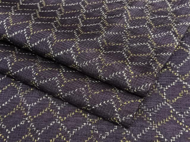 平和屋着物●上質な紬　網目文　正絹　逸品　AAAV7218zg