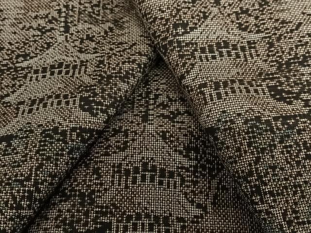 平和屋着物●本場大島紬　泥染め　9マルキ　風景文　正絹　逸品　AAAV7219zg