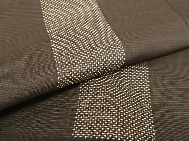 平和屋着物○本場大島紬 泥染め 7マルキ 短冊文 正絹 逸品 AAAV7228zg 紬