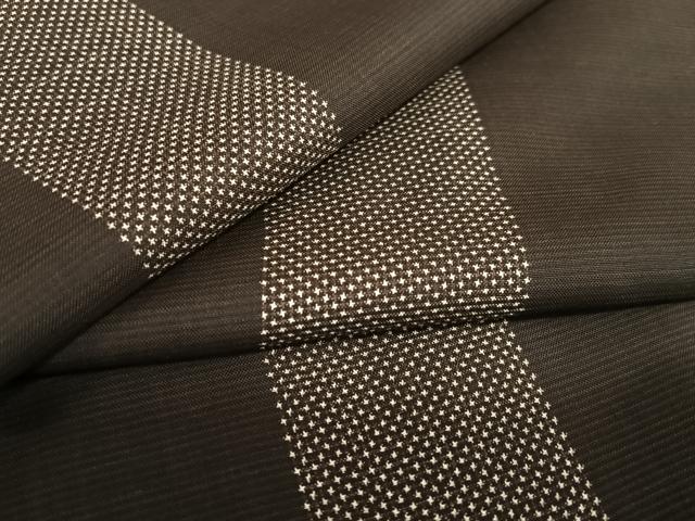 平和屋着物●本場大島紬　泥染め　7マルキ　短冊文　正絹　逸品　AAAV7228zg