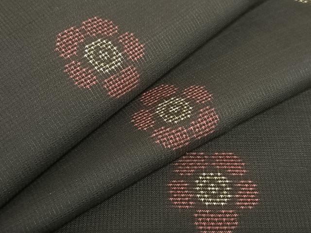 194　手染め大輔　着物リメイク　辻ヶ花と絽ワイドパンツ（裏付）　フリーサイズ 訪問着 吉野一廉 辻ヶ花染め 正絹 黒地 未仕立て 仮絵羽 フォーマル