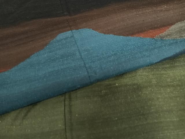 平和屋着物○訪問着 紬地 夕暮れ 正絹 逸品 AAAV7255zg