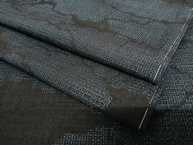 平和屋着物●結城紬　100亀甲　雲重ね文　正絹　逸品　未使用　AAAV7267zg