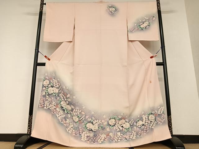 平和屋着物●越後十日町の一流染匠　桐屋・翠山工房　訪問着　絞り　辻が花　暈し染め　正絹　逸品　AAAV7268zg