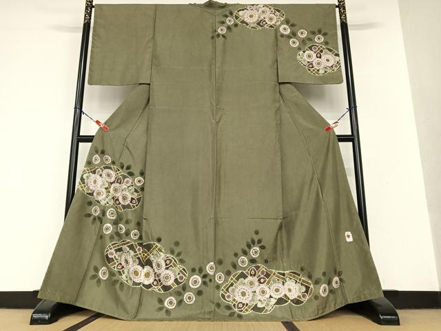 平和屋着物●上質な紬　訪問着　正絹　逸品　AAAZ7516zg 平和屋着物○上質な紬 訪問着 正絹 逸品 AAAZ7516zg