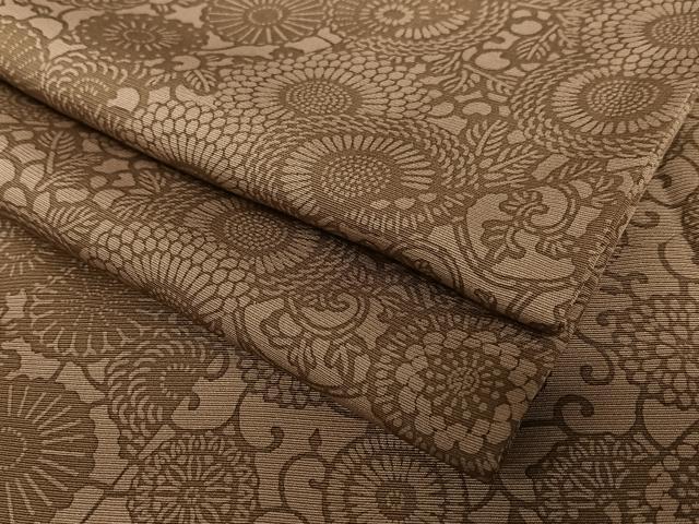 平和屋着物●上質な小紋　型染め　菊唐草文　正絹　逸品　AAAV7276zg