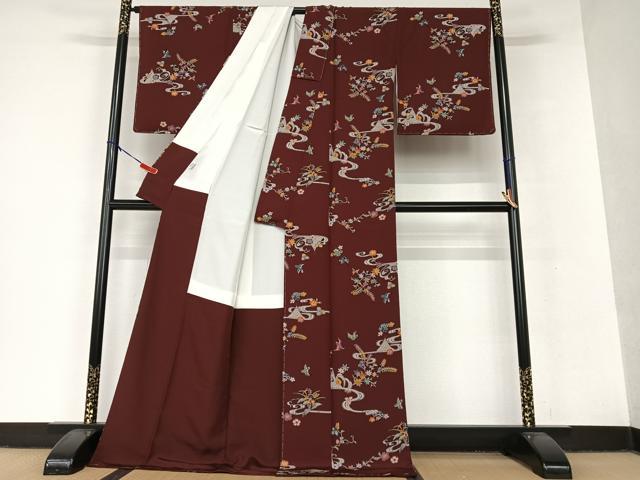 平和屋着物○結城紬 80亀甲 切嵌文 正絹 逸品 AAAW4256np