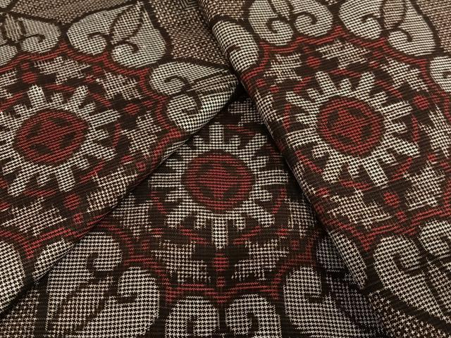 平和屋着物●本場大島紬　龍郷絣　正絹　逸品　AAAV7344zg