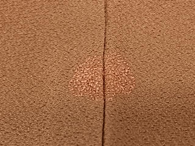 平和屋着物○上質な色無地 京茶染め 利休好み 退紅色 残